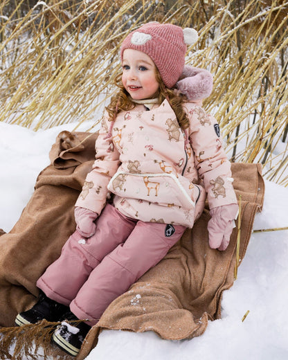 Two-Piece Baby Snug Snowsuit Dusty Pink-1