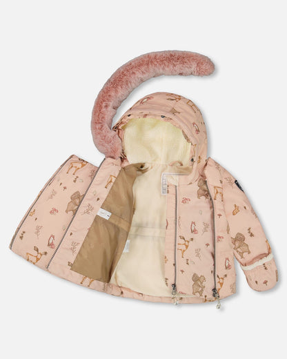 Two-Piece Baby Snug Snowsuit Dusty Pink-3