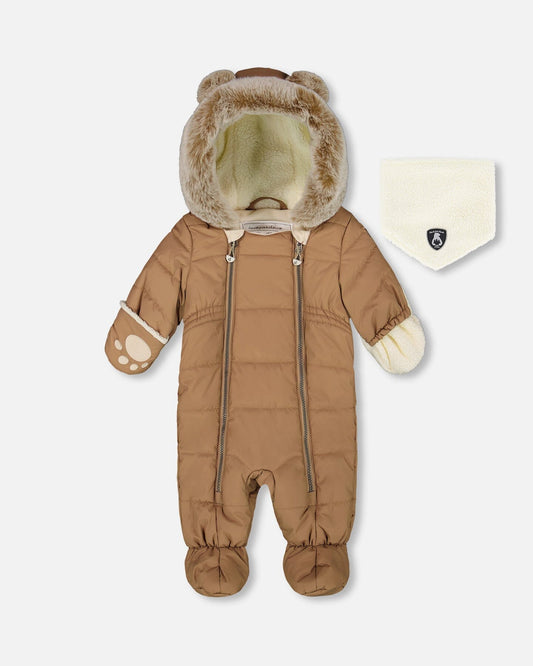 One-Piece Baby Layette Snowsuit Designed For Car Seat Chanterelle-0