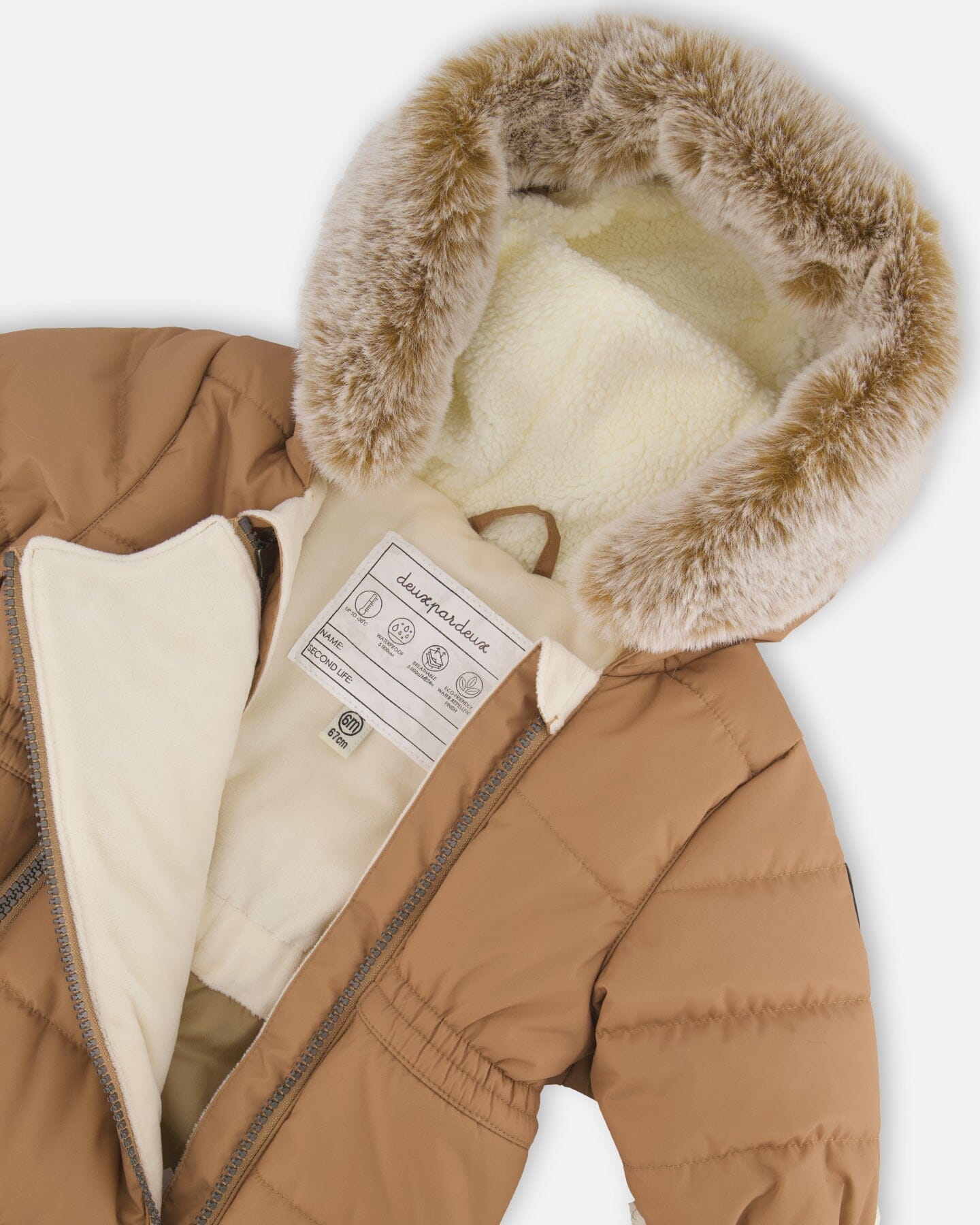 One-Piece Baby Layette Snowsuit Designed For Car Seat Chanterelle-3