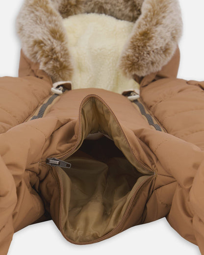 One-Piece Baby Layette Snowsuit Designed For Car Seat Chanterelle-4