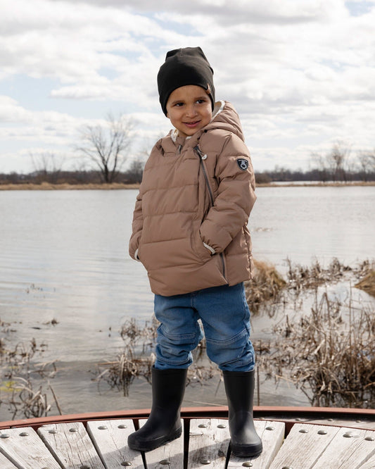 Compressible Winter Puffy Coat Designed For Car Seat Chanterelle-1