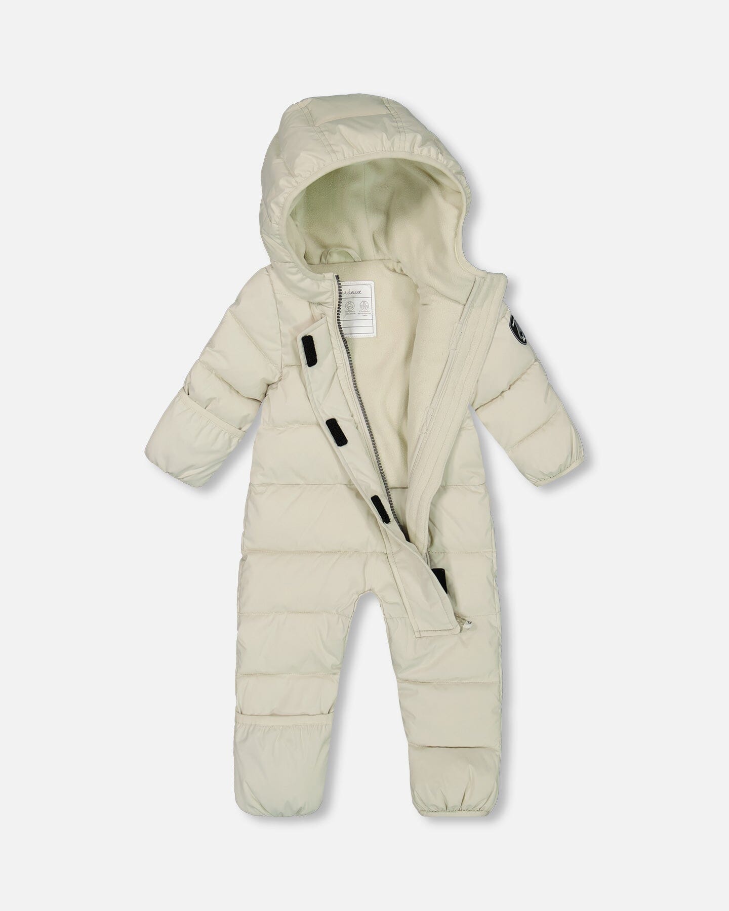 One-Piece Baby Cloud Compressible Snowsuit Designed For Car Seat Off-White-2