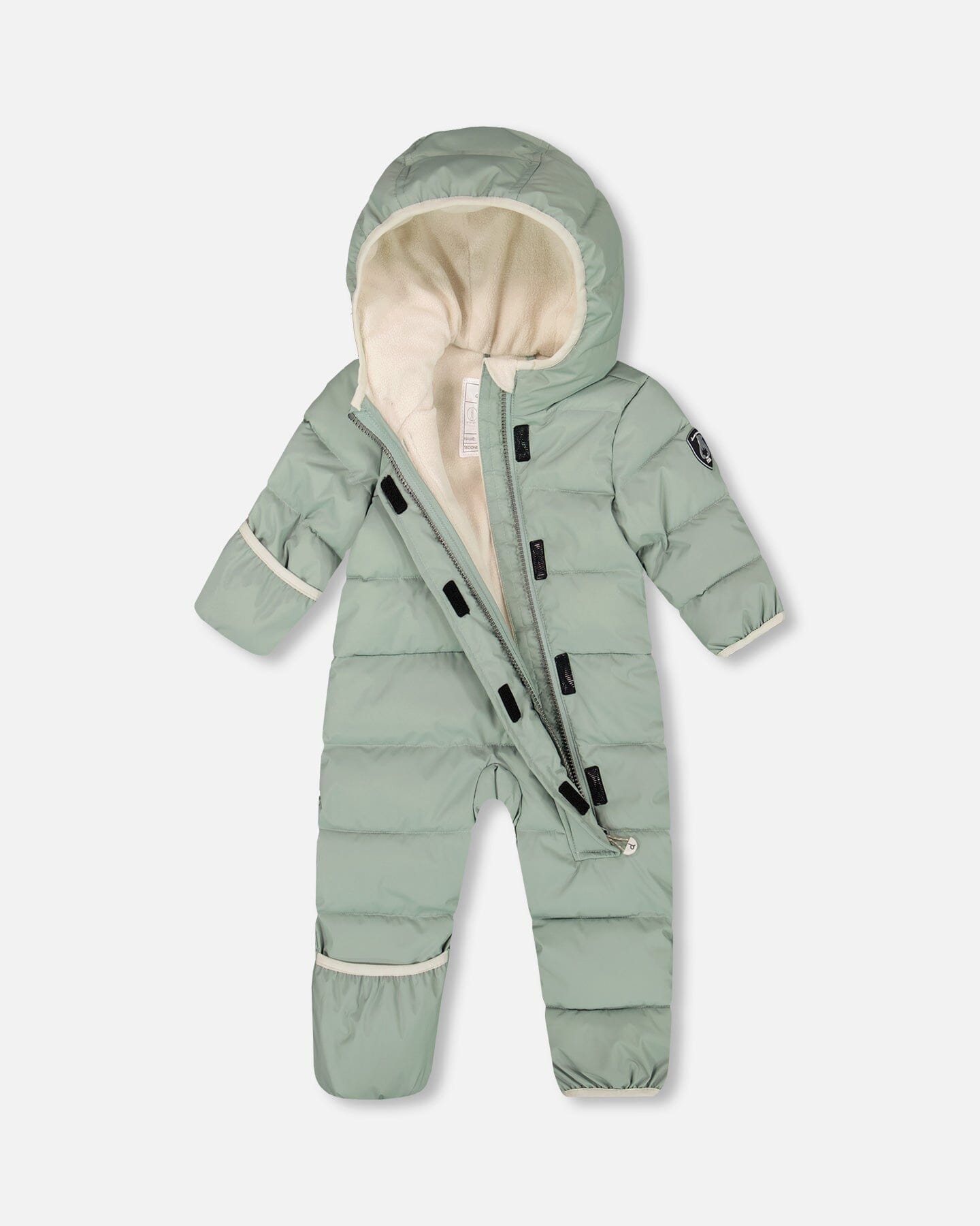 One-Piece Baby Cloud Compressible Snowsuit Designed For Car Seat Sage Green-2