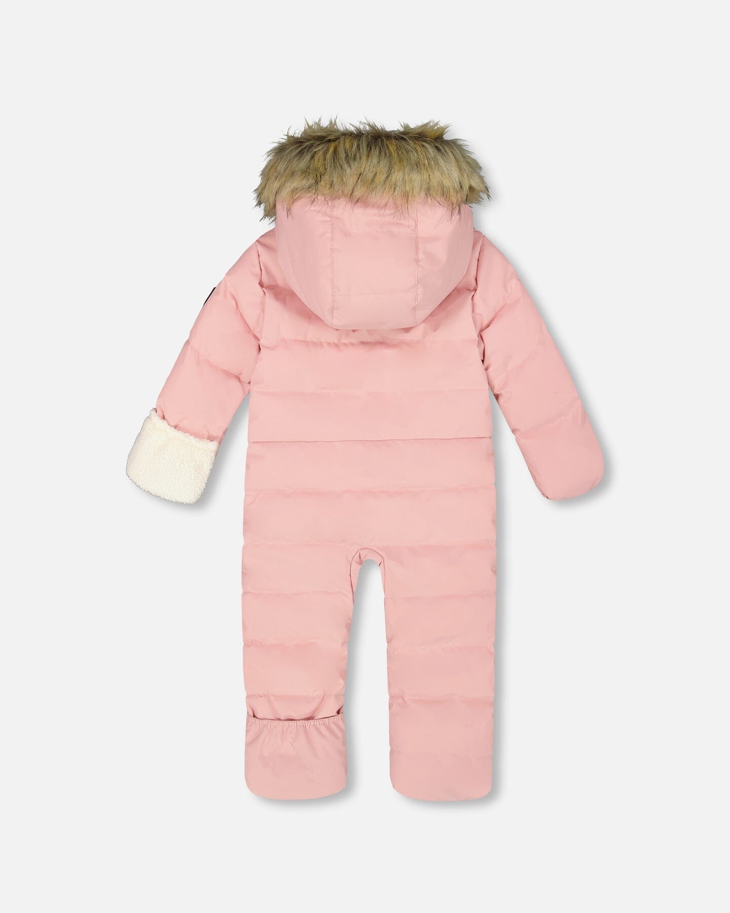 One-Piece Baby Snug Snowsuit Designed For Car Seat Pink-3