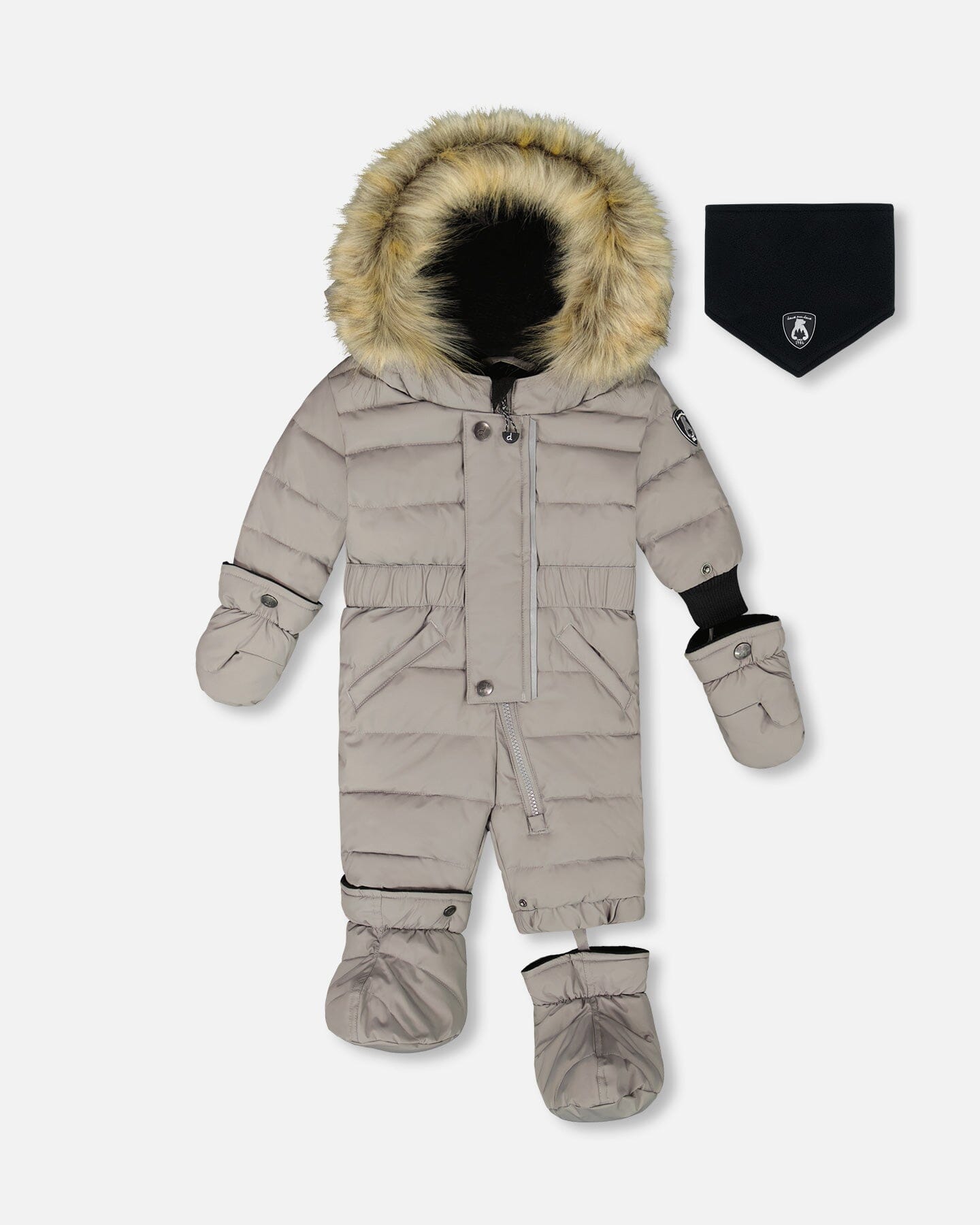 One-Piece Baby Original Puffy Snowsuit Gray-0