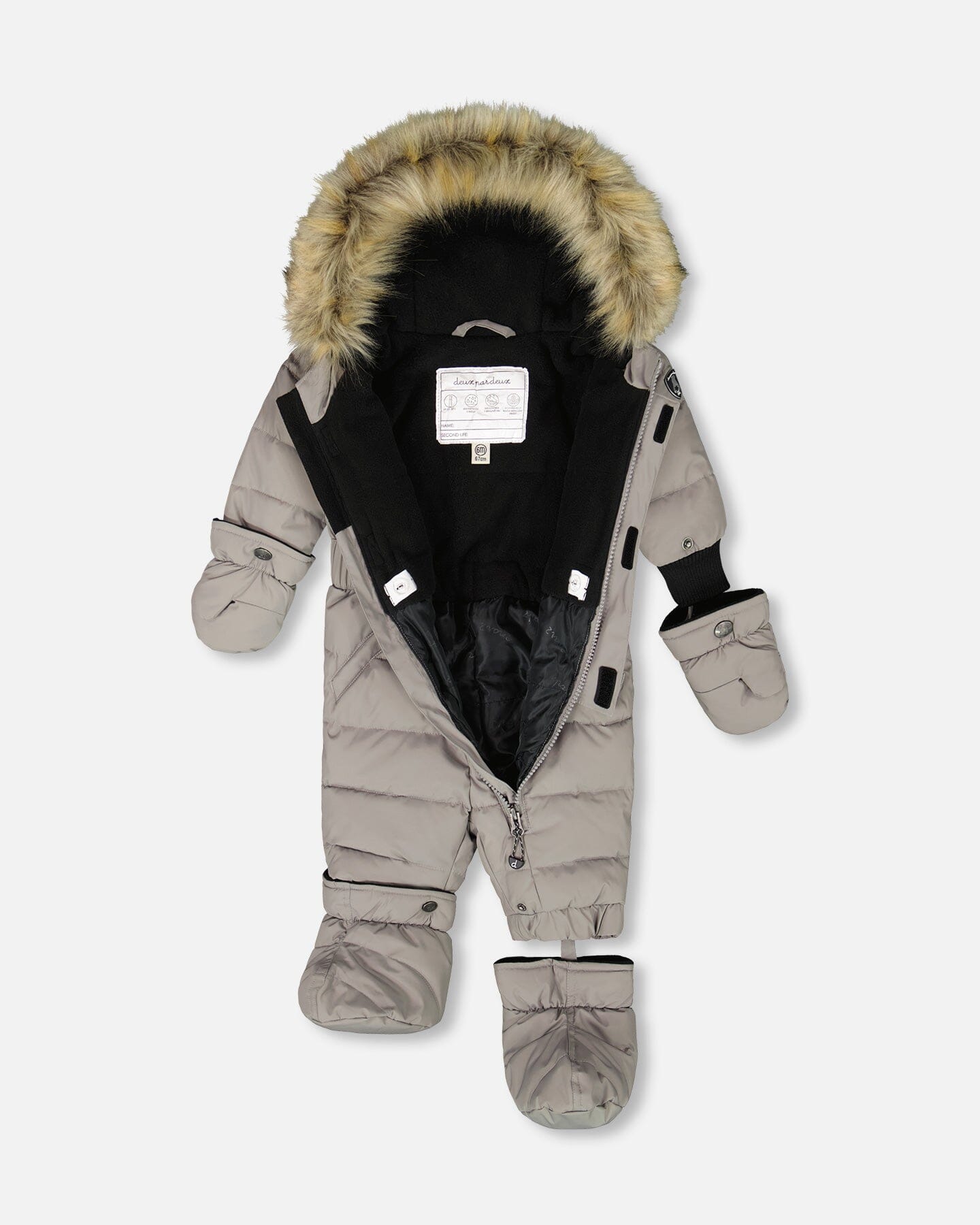 One-Piece Baby Original Puffy Snowsuit Gray-2