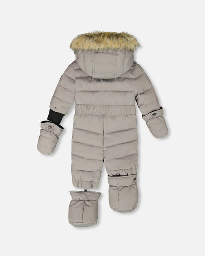 One-Piece Baby Original Puffy Snowsuit Gray-3