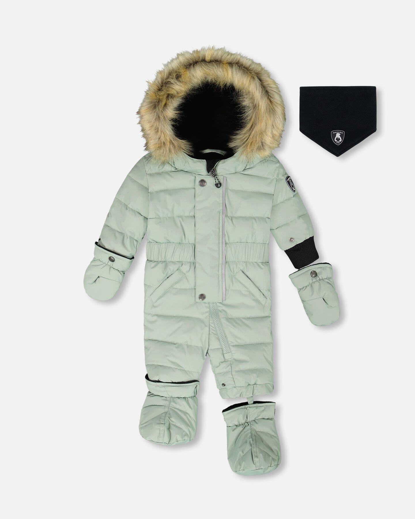 One-Piece Baby Original Puffy Snowsuit Sage Green-0