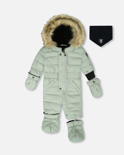 One-Piece Baby Original Puffy Snowsuit Sage Green-0