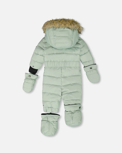 One-Piece Baby Original Puffy Snowsuit Sage Green-3