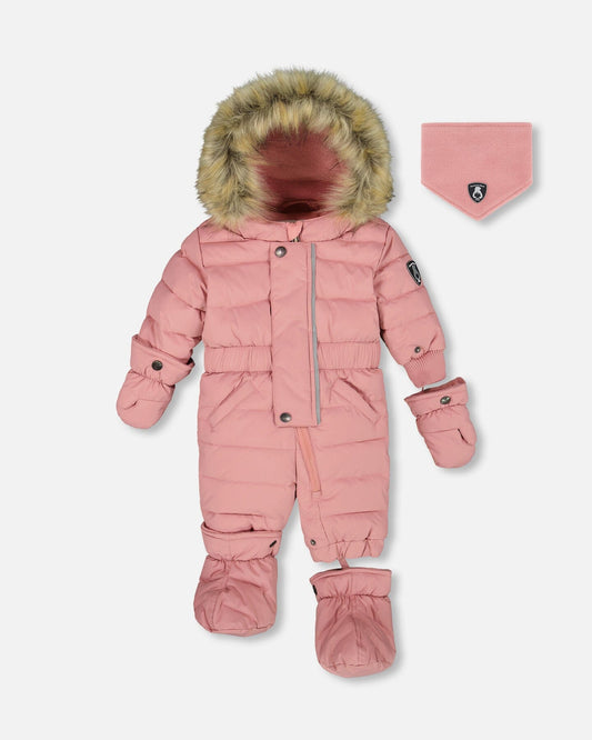 One-Piece Baby Original Puffy Snowsuit Dusty Pink-0