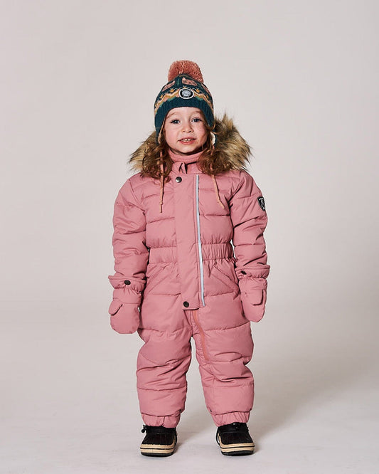 One-Piece Baby Original Puffy Snowsuit Dusty Pink-1