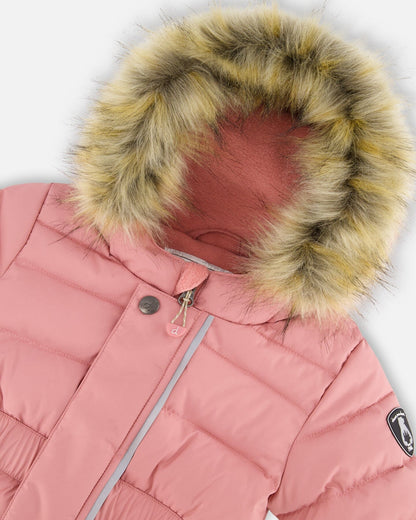 One-Piece Baby Original Puffy Snowsuit Dusty Pink-4