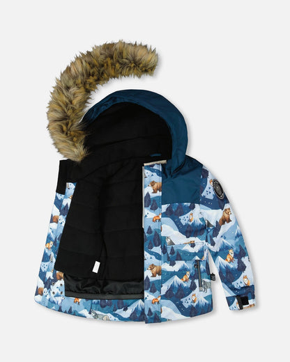 Two-Piece Discover Snowsuit Dark Teal-2