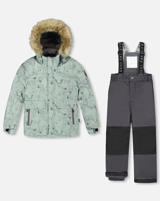 Two-Piece Discover Snowsuit Dark Gray-0