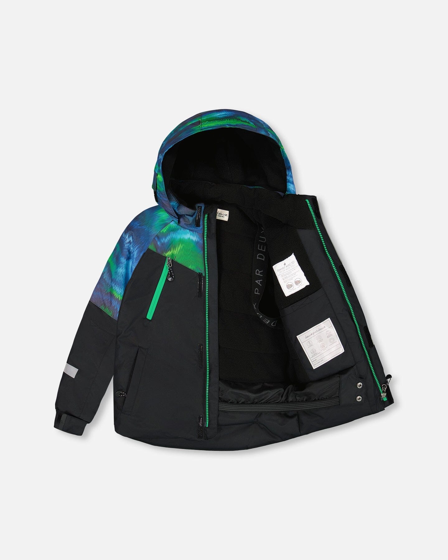 Two-Piece Play Snowsuit With Colorblocked Jacket Green-2