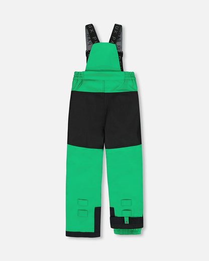 Two-Piece Play Snowsuit With Colorblocked Jacket Green-4