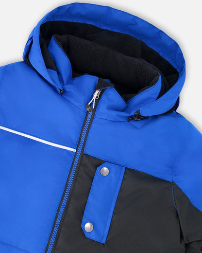 Two-Piece Play Snowsuit With Contrast Jacket Black-4