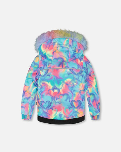 Two-Piece Play Snowsuit Black With Multicolor Print Jacket-3