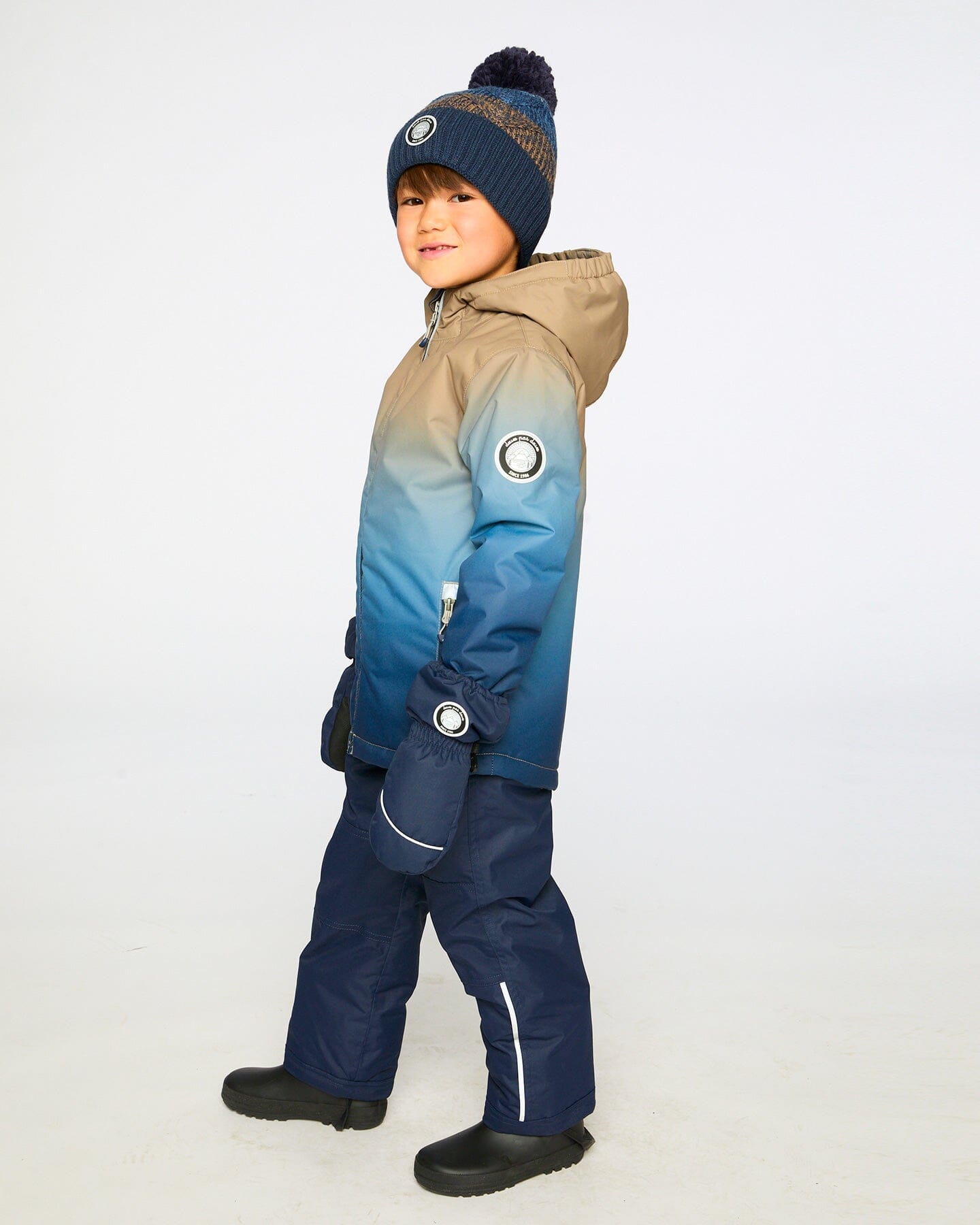 Two-Piece Chill Outerwear Set With Light Insulation Navy Blue-1