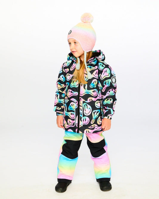 Two-Piece Chill Outerwear Set With Light Insulation Rainbow Gradient-1