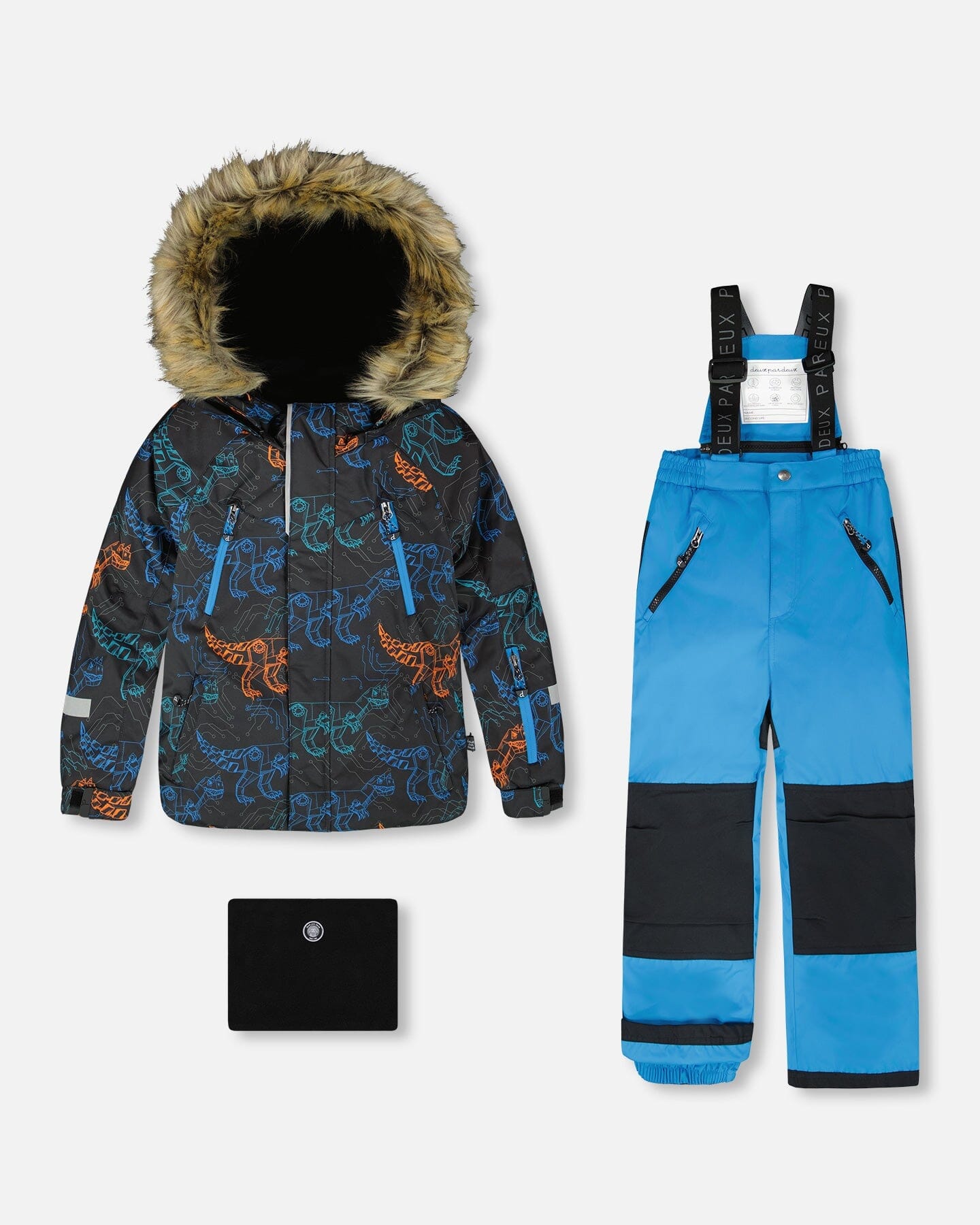 Two-Piece Play Snowsuit With Printed Jacket Blue-0