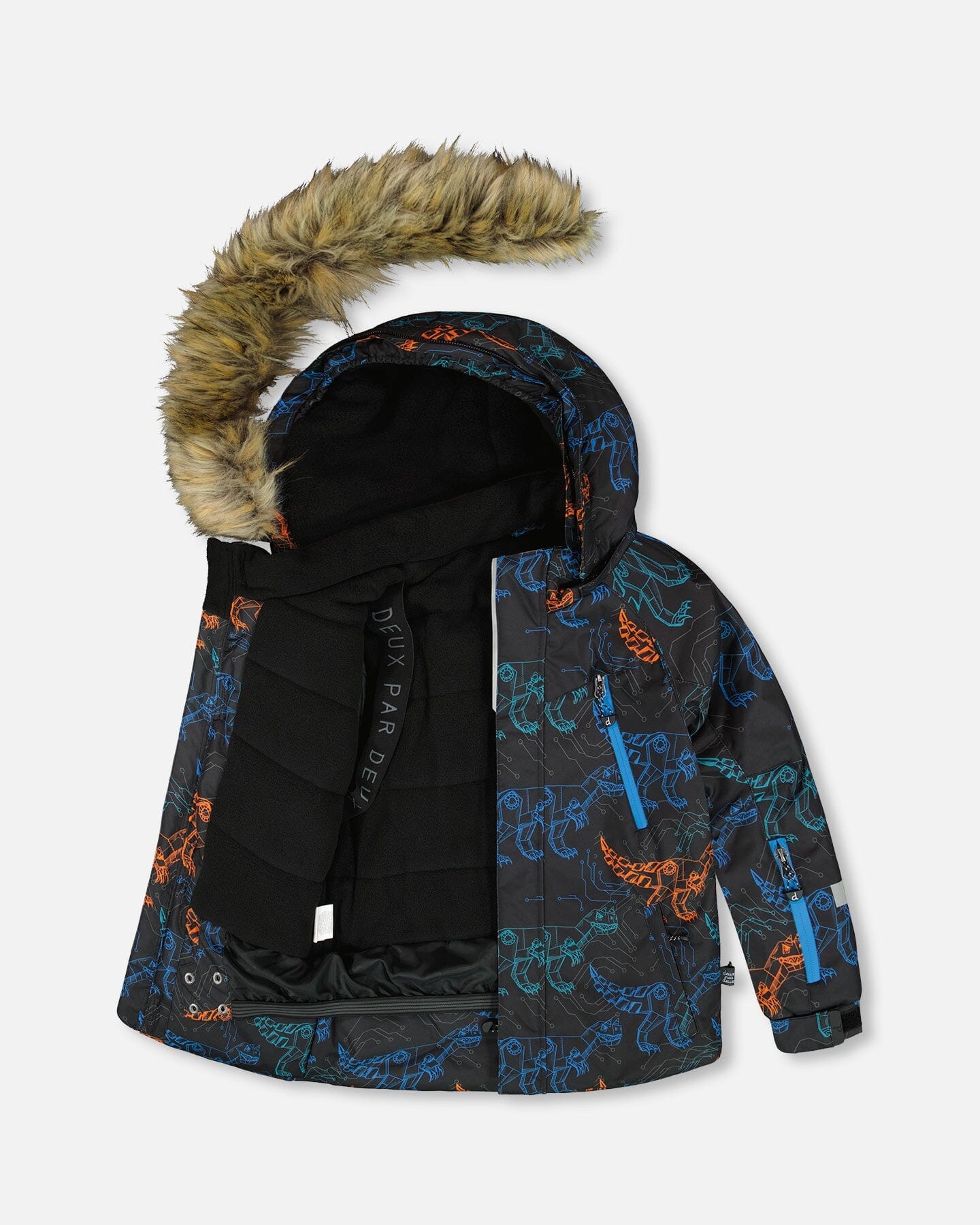 Two-Piece Play Snowsuit With Printed Jacket Blue-2