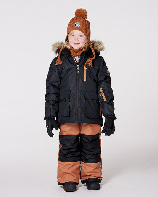 Two-Piece Play Snowsuit With Contrast Jacket Brown Sugar-1