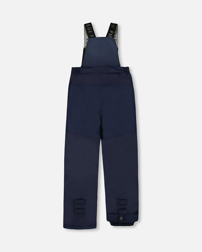 Two-Piece Play Snowsuit With Printed Colorblocked Jacket Navy Blue-4