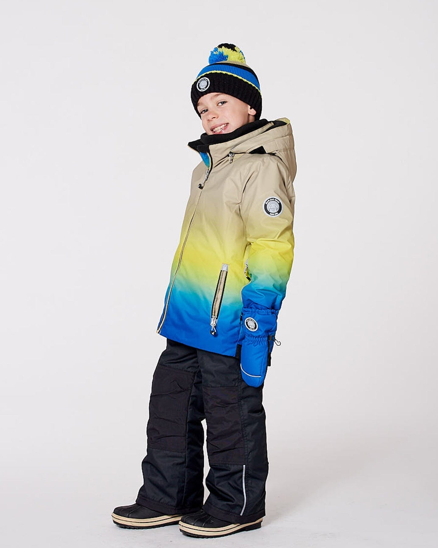 Two-Piece Play Snowsuit With Gradient Jacket Black-3
