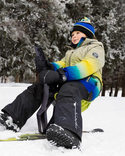 Two-Piece Play Snowsuit With Gradient Jacket Black-1