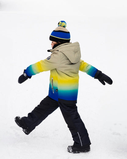 Two-Piece Play Snowsuit With Gradient Jacket Black-2