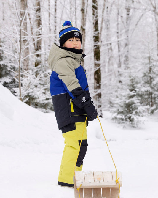 Two-Piece Play Snowsuit Bright Yellow Green-1