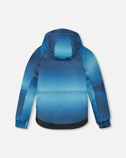 Two-Piece Play Snowsuit With Printed Jacket And Solid Pant Black-3