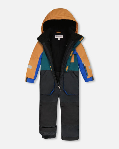 One-Piece Play Snowsuit Colorblocked And Black-4