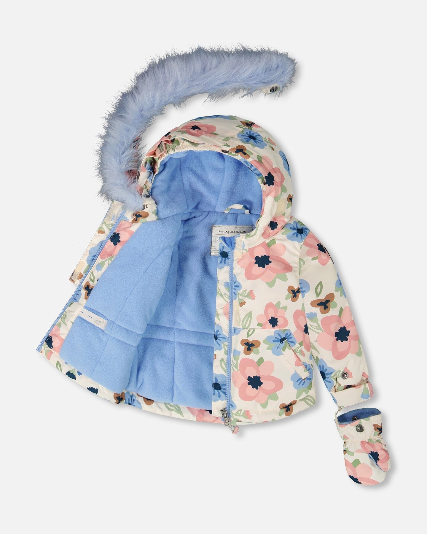 Two-Piece Baby Play Snowsuit Light Blue-3