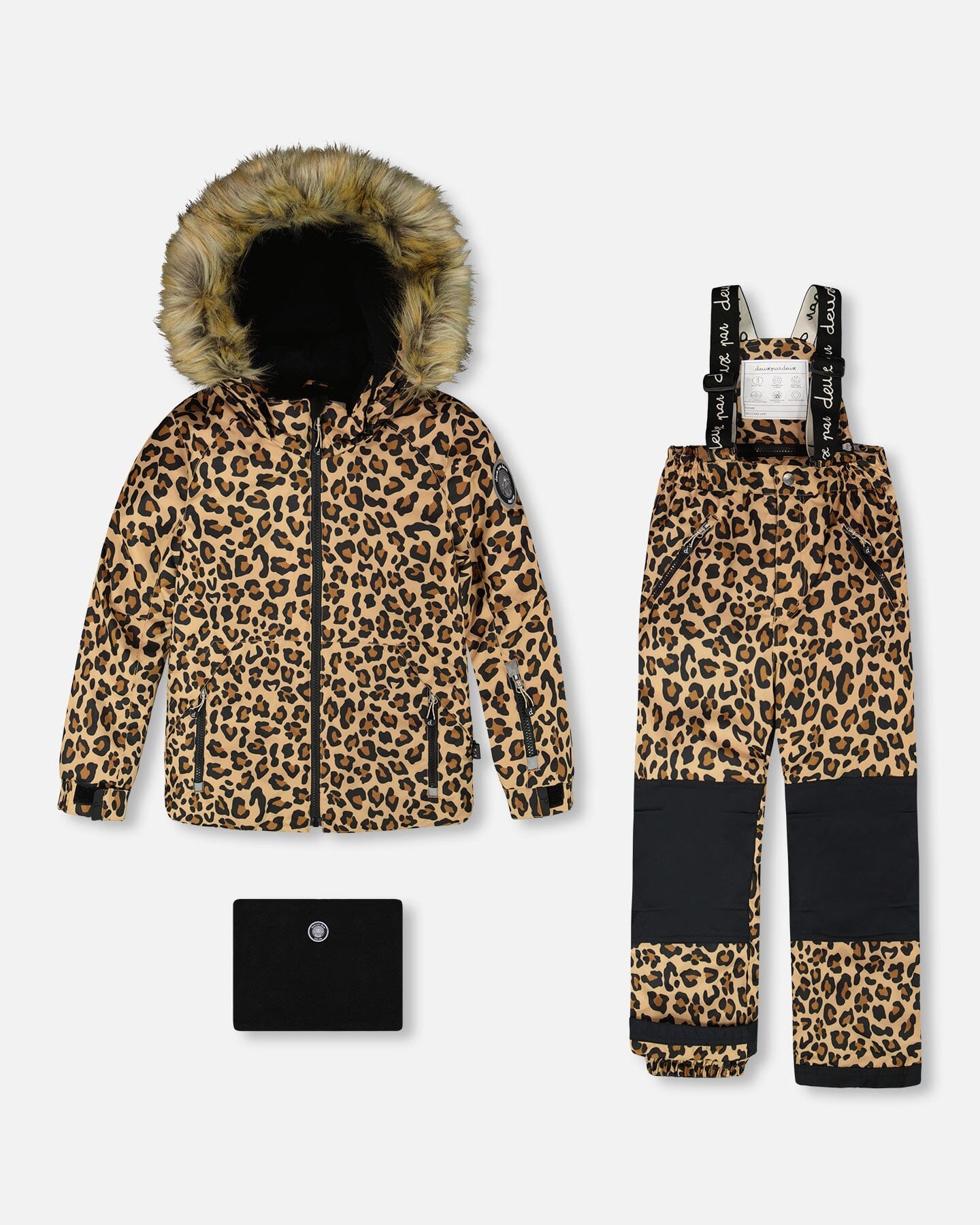 Two-Piece Play Snowsuit Beige Leopard-0