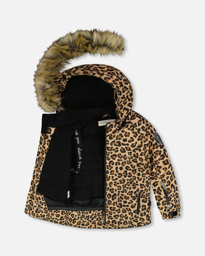 Two-Piece Play Snowsuit Beige Leopard-2