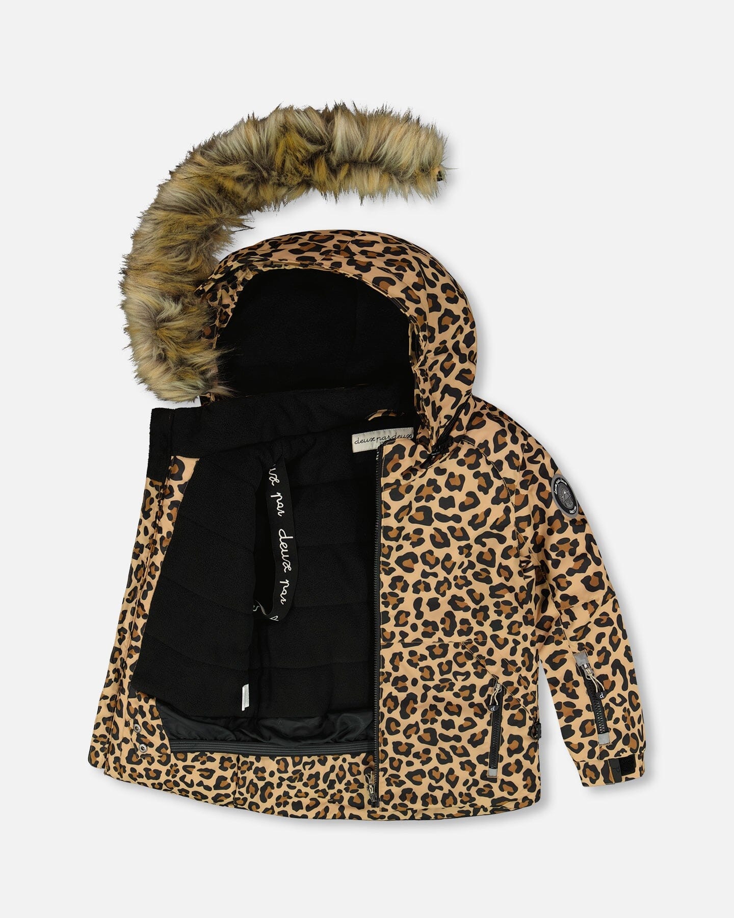 Two-Piece Play Snowsuit With Animal Print Jacket Black-2