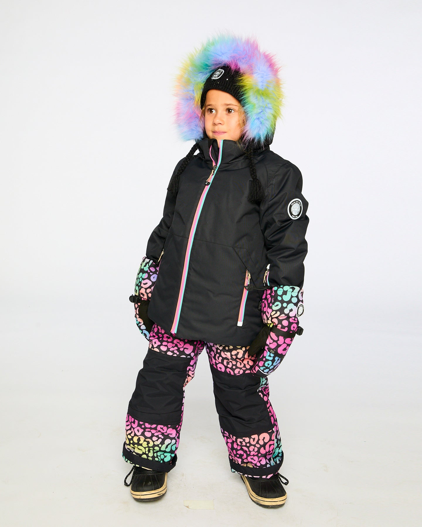 Two-Piece Play Snowsuit Rainbow Leopard-1