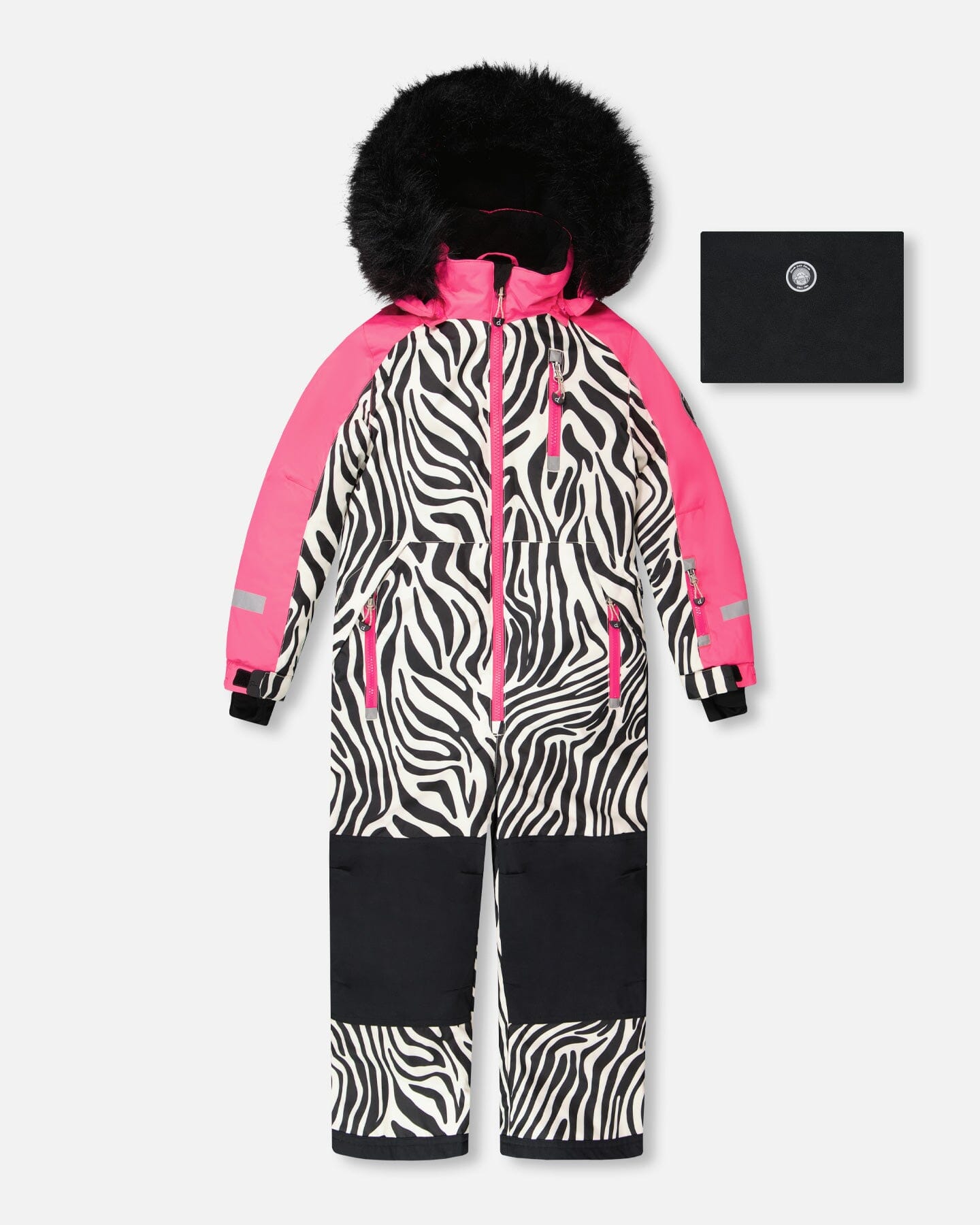 One-Piece Play Snowsuit Zebra Print-0