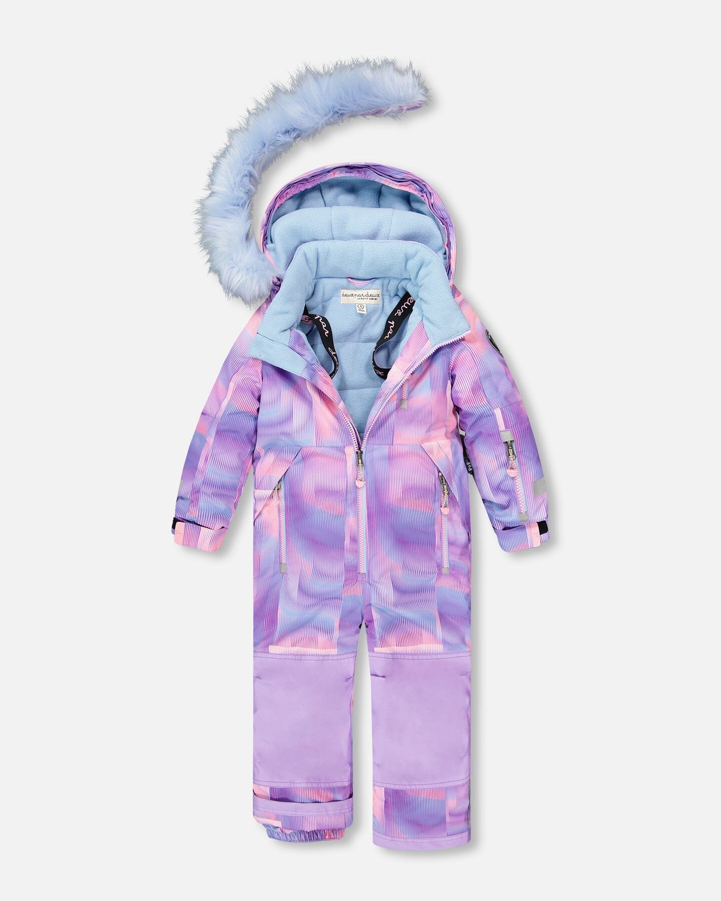 One-Piece Play Snowsuit Purple Geo-2