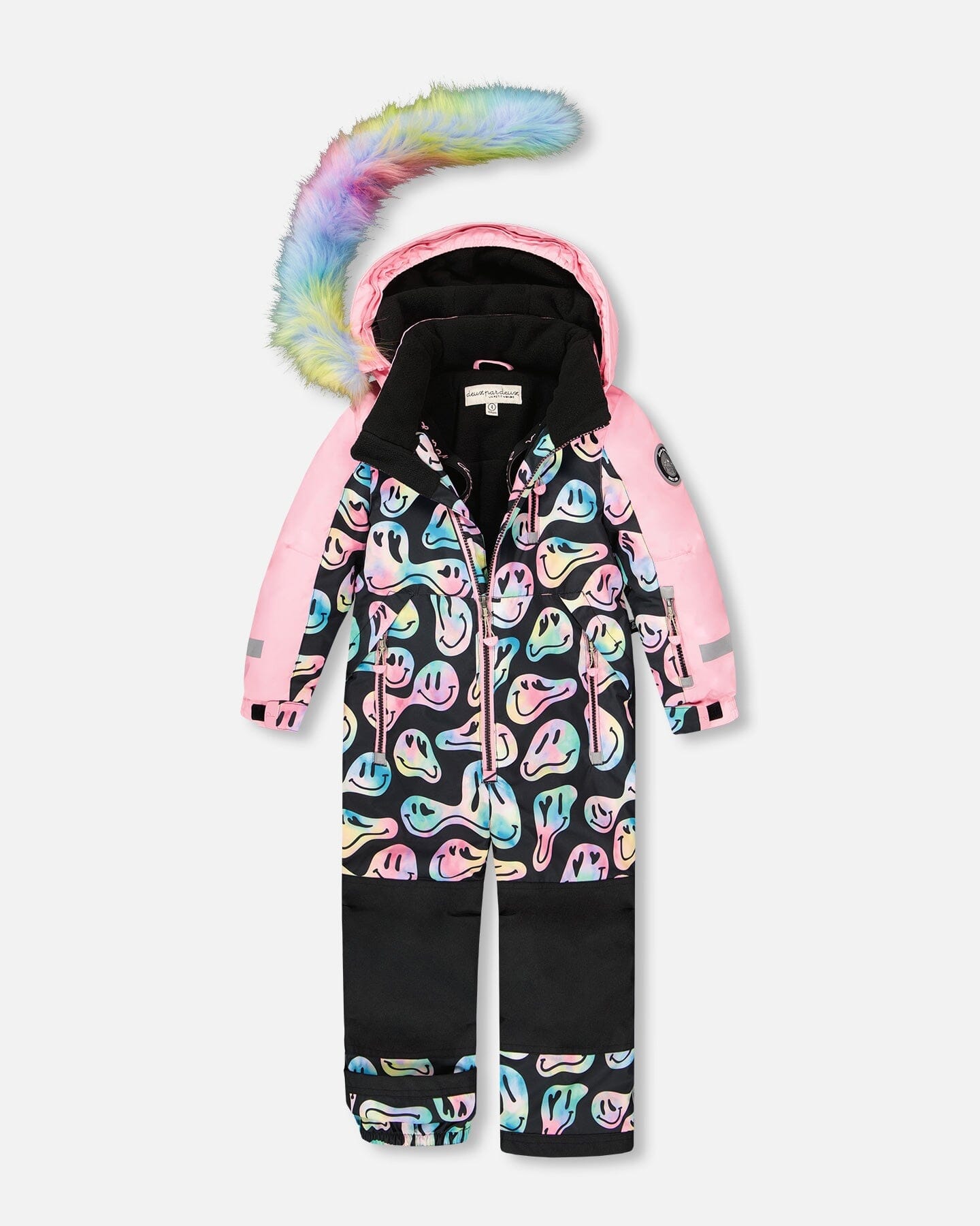 One-Piece Play Snowsuit Smiley Face Girl-2