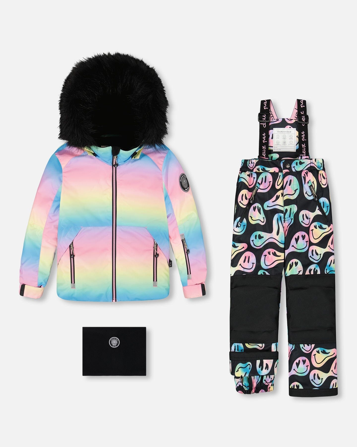 Two-Piece Play Snowsuit Smiley Face Girl-0