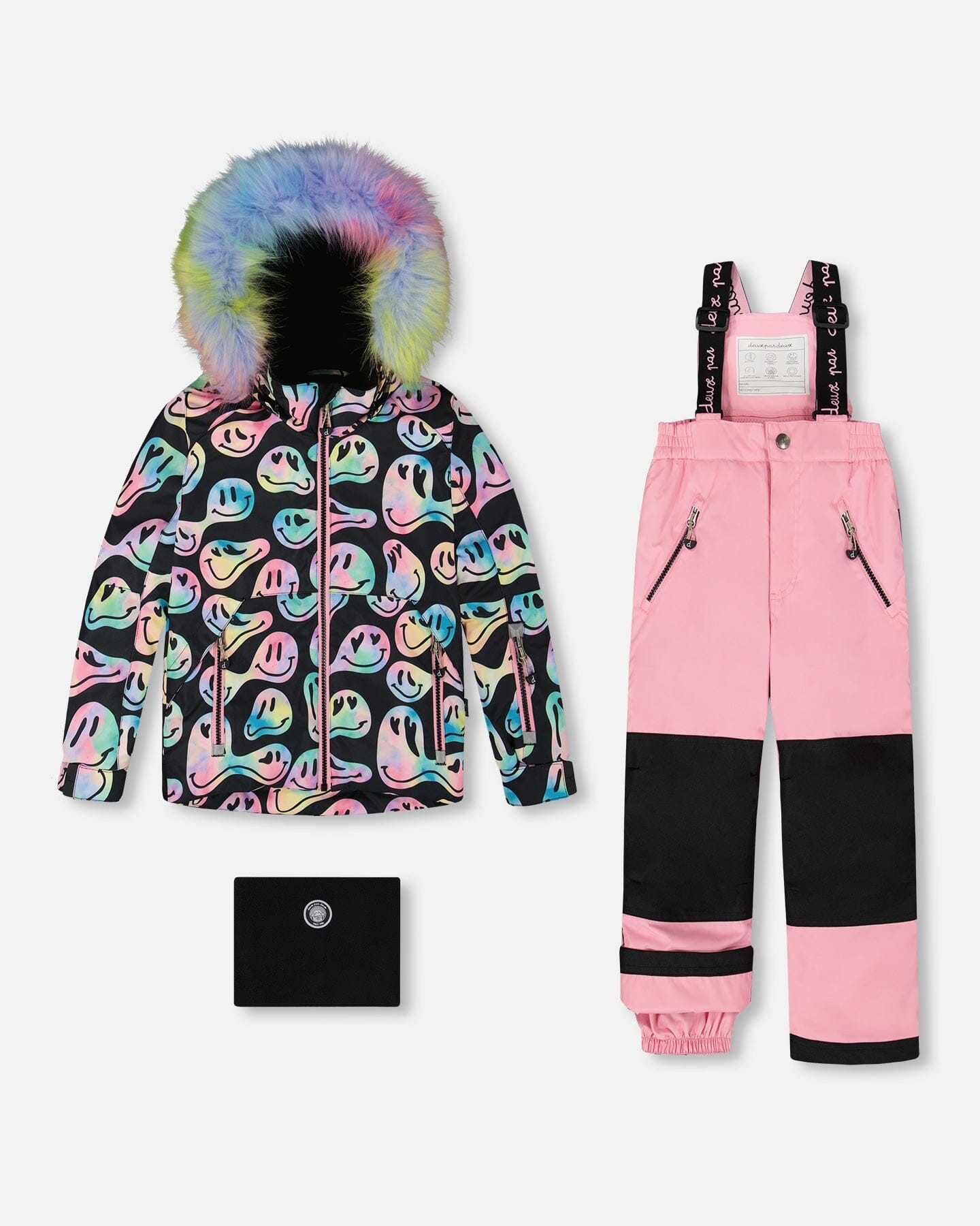 Two-Piece Play Snowsuit With Printed Jacket Pink-0