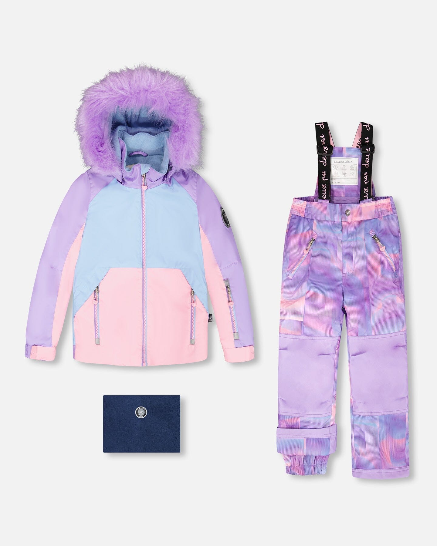 Two-Piece Play Snowsuit Purple Geo-5