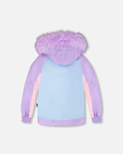 Two-Piece Play Snowsuit Purple Geo-1