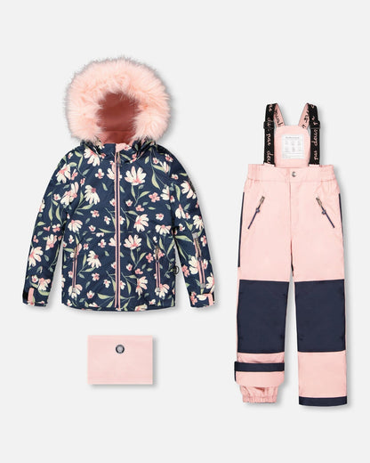 Two-Piece Play Snowsuit Flower Print-0