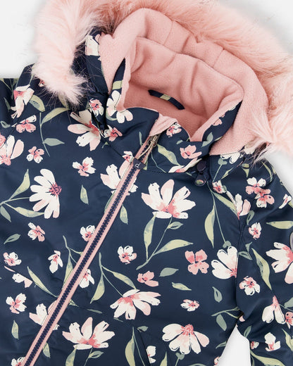 Two-Piece Play Snowsuit Flower Print-4